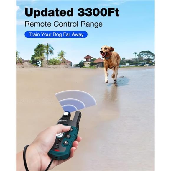 Dog Shock Collar - 3300Ft Training Collar with Remote for 5-120lbs Small Medium - Picture 3 of 6